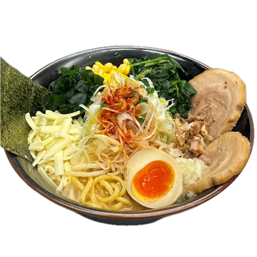 湯気の立つ自家製ラーメン